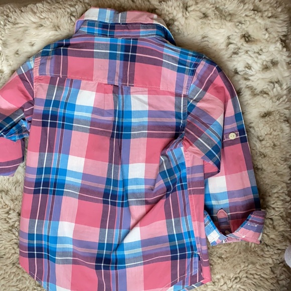 BabyGap toddler size 5 plaid blue/pink shirt - Picture 5 of 6